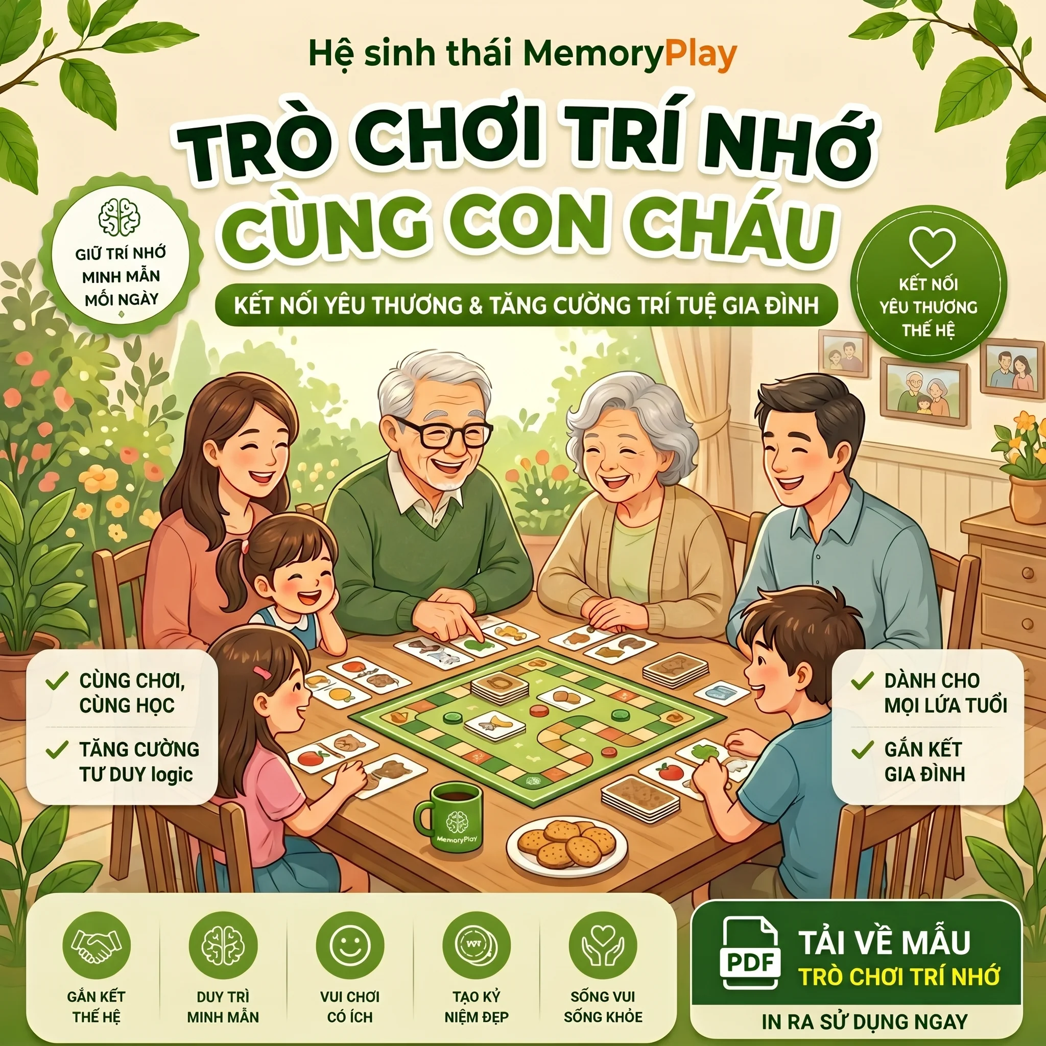 Trò Chơi Trí Nhớ Cùng Con Cháu